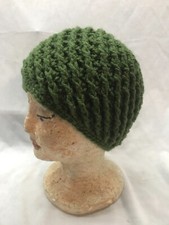 Women's Men Knit Slouchy Baggy Beanie Oversize Winter Hat Ski Fleece Green Cap