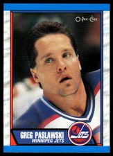1989-90 O-Pee-Chee #268 Greg Paslawski Winnipeg Jets Hockey Card