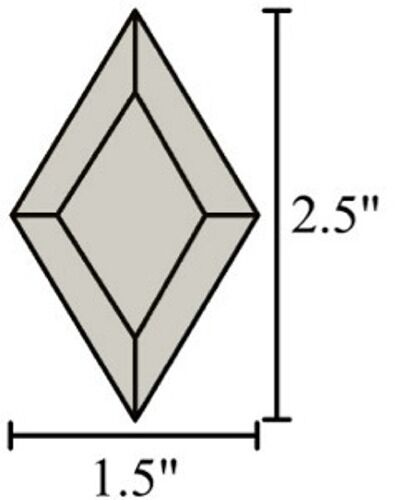 1.5x2.5 Diamond Bevels - Box of 30 - GRAY - Picture 1 of 1