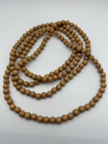 184pcs Vintage Round Wooden Beads Strung As Necklace