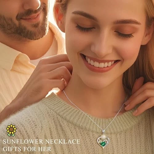 Aniversario para Regalos Mujer, Corazón Piedra Natal 09-Septiembre-Creado Zafiro Foto 2 de 4