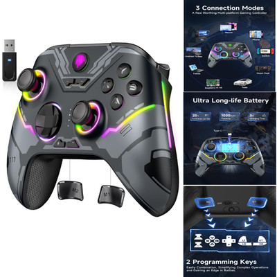 EasySMX X15 PC Controller Wireless RGB Licht Hall Joystick Trigger Bluetooth PC