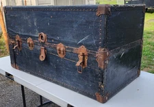 Antique Excelsior Wardrobe Steamer Trunk