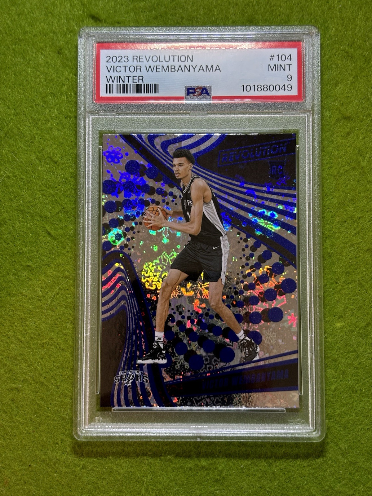 Victor Wembanyama SILVER PRIZM ROOKIE CARD WINTER SNOW PSA 9 RC  2023 Revolution view 15