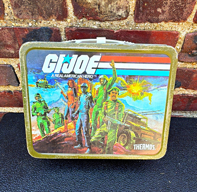 1982 Thermos G.I. Joe A Real American Hero Metal Lunchbox no Thermos