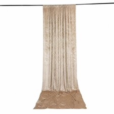 5 ft x 16 ft Premium Crushed Velvet Wedding Backdrop Curtain with Rod Pocket