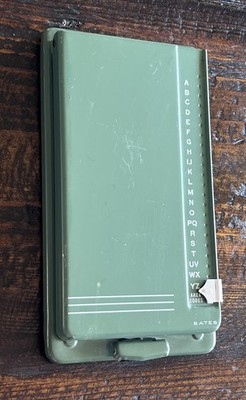 Bates List Finder Secretary Model G Phone Number Address Book Flip Up Metal 