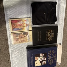 The Mythic Tarot 78 Cards Guide Book Complete Set Black Cloth 1986 First Edition