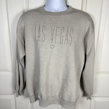 Las Vegas Sweatshirt Mens Size XL Gray Jerzees Pullover 90s USA Made Vintage