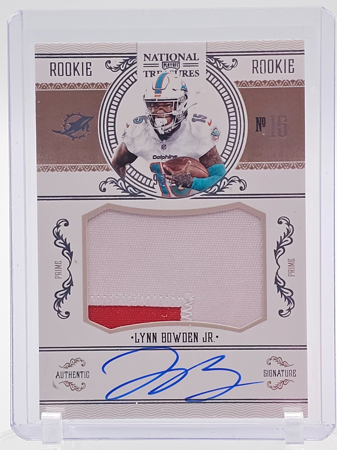 Lynn Bowden Jr. Panini National Treasures Rookie Material Signatures #LB Base