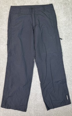 OSKLEN Men's pants Side Snaps Wide leg Pockets Black Size 46 Fits 34x32