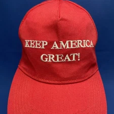 Keep America Great Hat Donald Trump MAGA Strapback Cap Red Embroidered With Flag