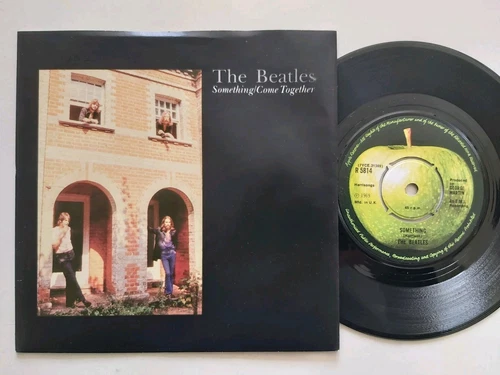 BEATLES SOMETHING 1980'S MISPRESS NO LABEL ON B-SIDE 7" VINYL NR/MINT