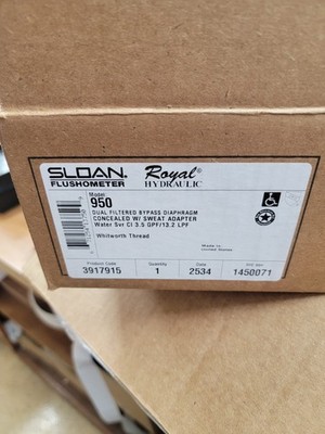 Sloan Royal Flushometer Model 950 Sloan Flushometer
