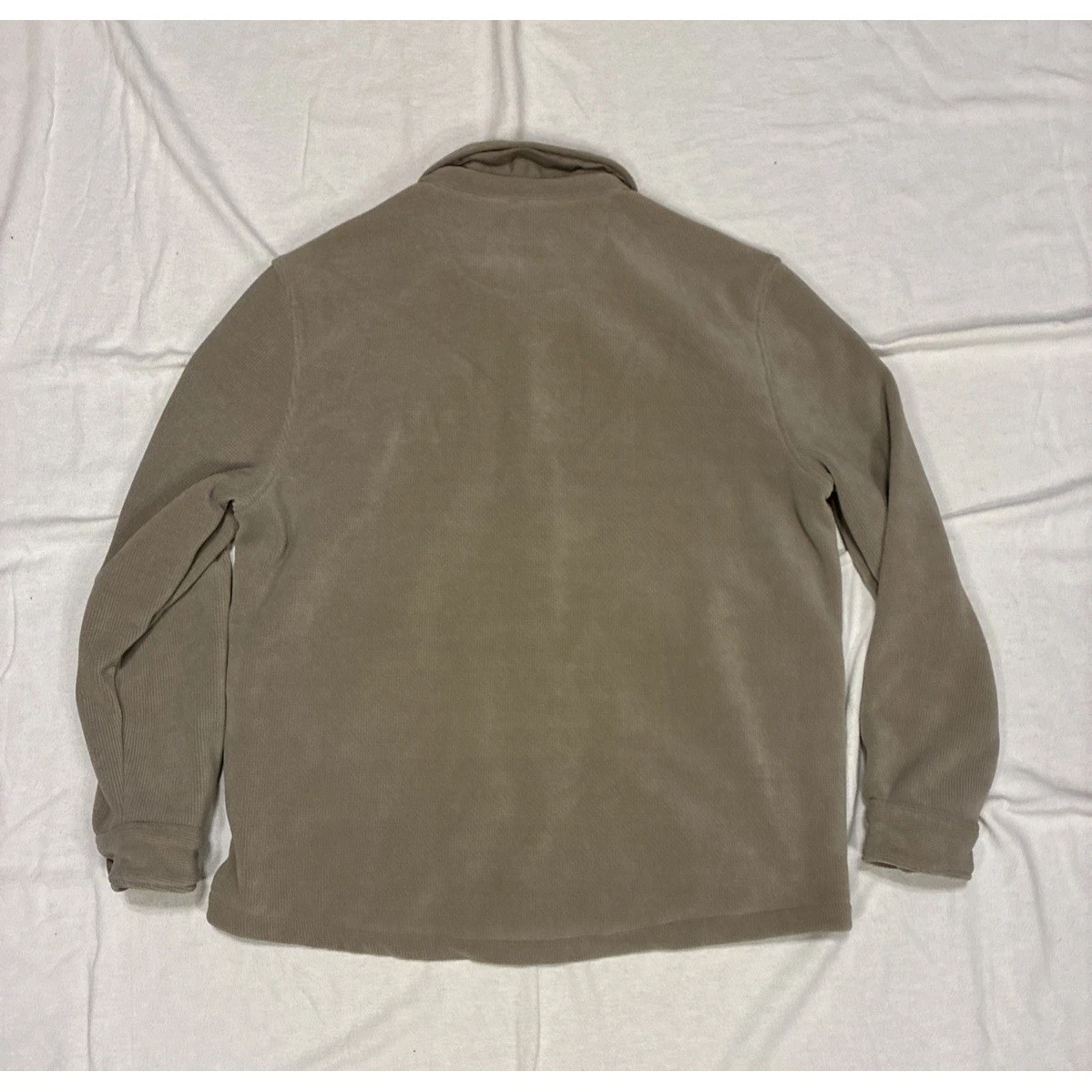 Copper & Oak Corduroy Shirt Jacket Tan Beige Fleece Lined Snap Closure Mens XL image 9