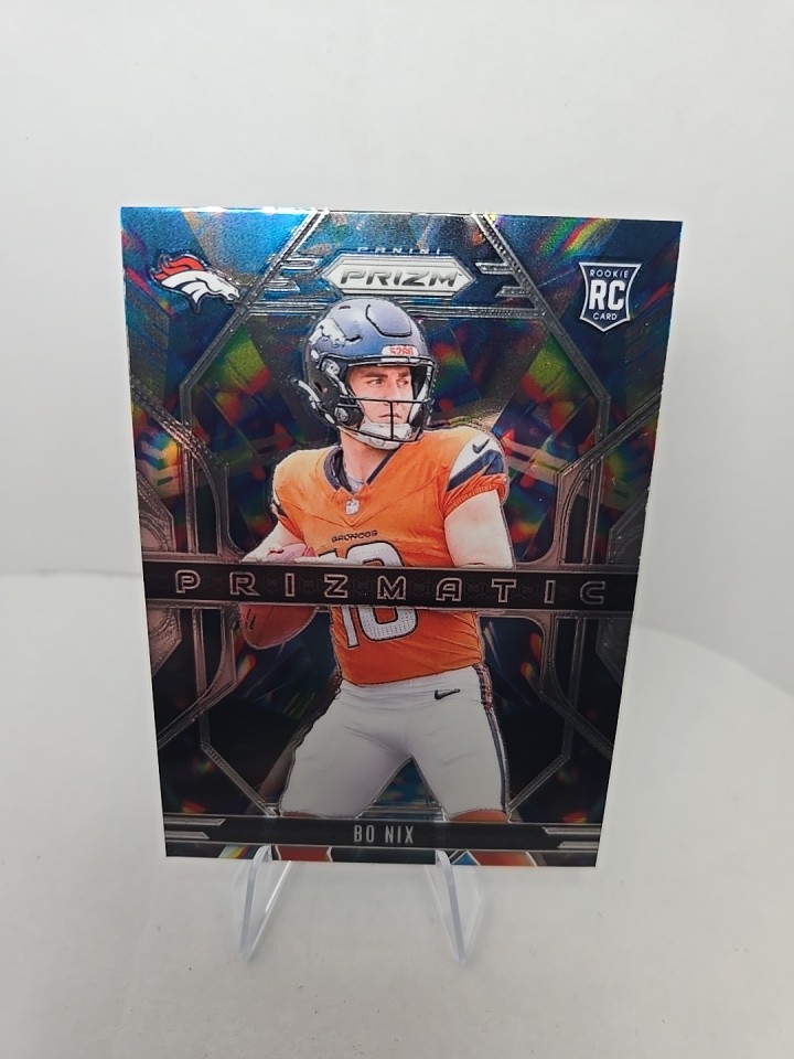 2024 Panini Prizm Bo Nix Rookie PRIZMATIC Insert RC Denver Broncos 🔥