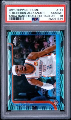 2025 TOPPS CHROME #141 SHAI GILGEOUS-ALEXANDER 148/199 PSA 10