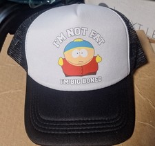 Adjustable Trucker Baseball Hat Cap Cartman Im Not Fat Im Big Boned Black