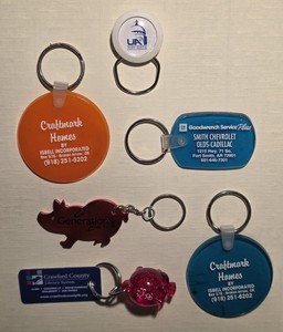 Lot of 6 Key Rings 1970s through 2008 Nice small collection