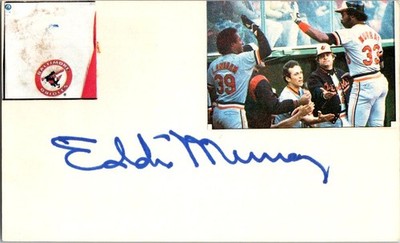 1970's -Eddie Murray- Signed/Autograph/Auto Index Card Baltimore Orioles HOF MLB