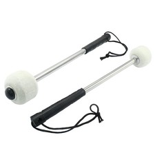 2Pcs Bass Drum Mallet, 11.81 Inch Wool Felt Head Drum Mallet Stick, Stainless...