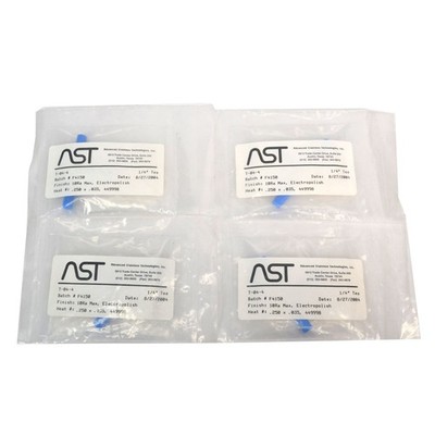 (Lot of 4) NEW Advanced Stainless Technologies AST T-04-4 1/4'' Tee Tube Fittings