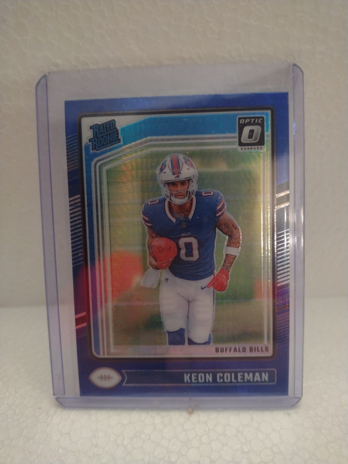 2024 Panini Donruss Optic - Rated Rookie Keon Coleman #263 Blue Hyper Prizm (RC)