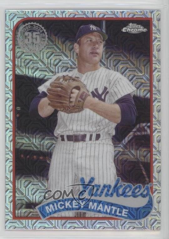 2024 Series 2 1989 Topps Chrome Silver Pack Mojo Mickey Mantle HOF 1gk6