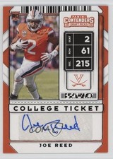 2020 Panini Contenders Draft Picks College Ticket Auto Joe Reed #287 Auto 1ny5