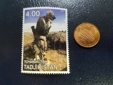 US invaded Afghanistan 2001 Tadjikistan Perforated Stamp (d)