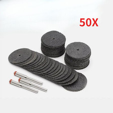 50x Fiberglass Reinforced Dremel Cut Off 1/8" Wheel Rotary Discs & 3pc Mandrel
