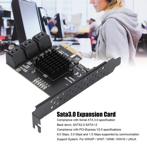 Hard Disk Expansion Card 6.0 Gbps PCI‑E To 6G 6 Ports Convertor Interfac FY - Afbeelding 3 van 22
