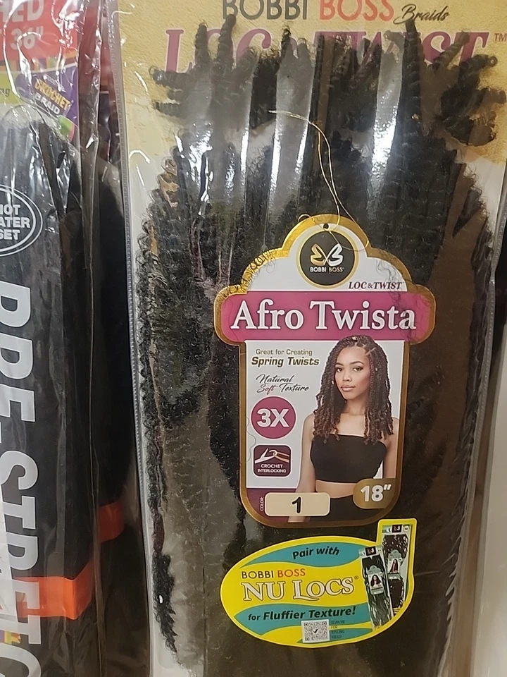Bobbi Boss Trenzas Loc & Twist 3x Afro Twista 18" BBSAT183 RUBIO Crochet Trenzas Foto 2 de 2