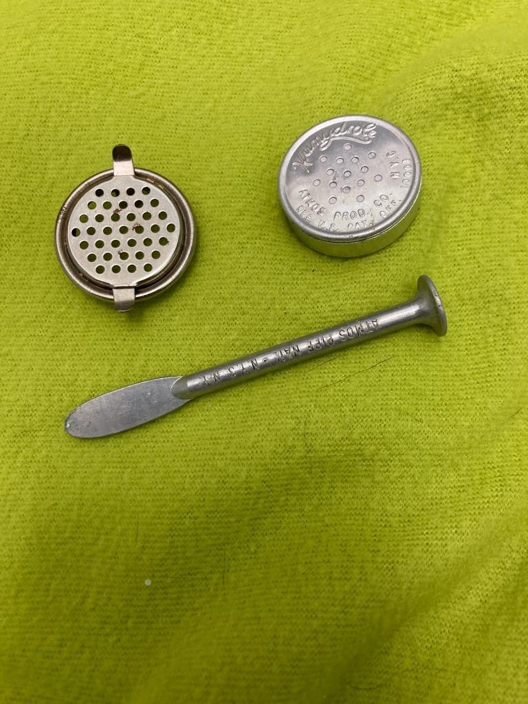 Pipe Smoker&rsquo;s Kit-Humydrole Tobacco Humidifier-Pipe Nail Packer-Wind Screen Cap