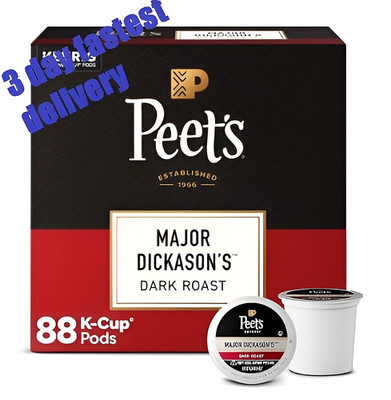 Peet's Coffee, Dark Roast Keurig K-Cup Pods- Major Dickason's Blend 88Count