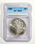 1886 Morgan Silver Dollar ICG - MS64