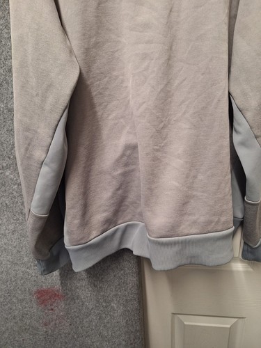 Sudadera con capucha gris con cremallera Adidas extra grande para hombre - Imagen 9 de 10