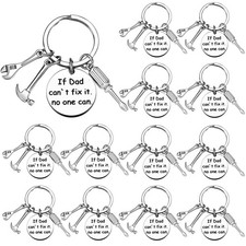 Trnayi 12 Pcs Dad Grandpa Papa Uncle Mom Keychains Bulk Medium, Style
