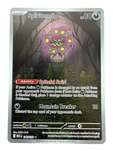 Pokémon Spiritomb 148/132 Me01: Mega Evolution Holo Illustration 
