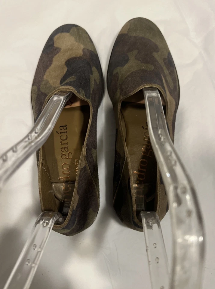 Mocasín Pedro Garcia Gamuza Camuflaje Sin Cordones NUEVO Talla 4.5 34.5 Euro Foto 4 de 4