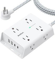 Surge Protector Power Strip 8 Widely Outlets W/ 4 USB Ports 2 USB C 5ft