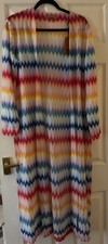 Missoni rainbow zig zag knit beach kaftan cover up