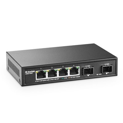 MokerLink 4 Port 2.5G Ethernet Switch with 2x10G SFP, 4 x 2.5G Base-T Ports C...