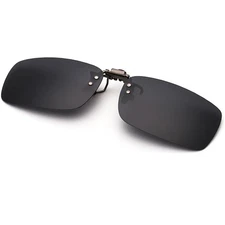 Polarized Clip-On Flip Up Sunglasses Over Prescription Glasses for Women Men ...