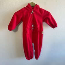 Vintage 1999 Teletubbies Po Red Fleece One Piece Jumpsuit Y2K 90s Halloween