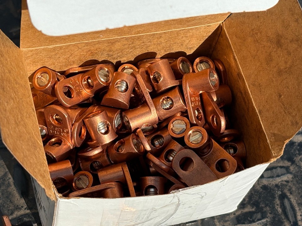 Lot of (10) Blackburn L70 Copper Terminal Lug Slot Head Screws 1-Hole ...