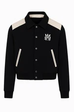 Amiri Men’s Black & White Varsity Bomber Jacket