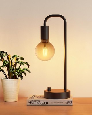 ONEWISH Modern Bedside Lamp Dimmable 2700K Bulb Included