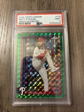 2025 Topps Chrome Matt Strahm #178 Green Geometric Refractor /99