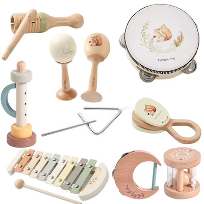 Montessori Musikspielzeug aus Holz   Baby Instrumente Set | Lernspielzeug